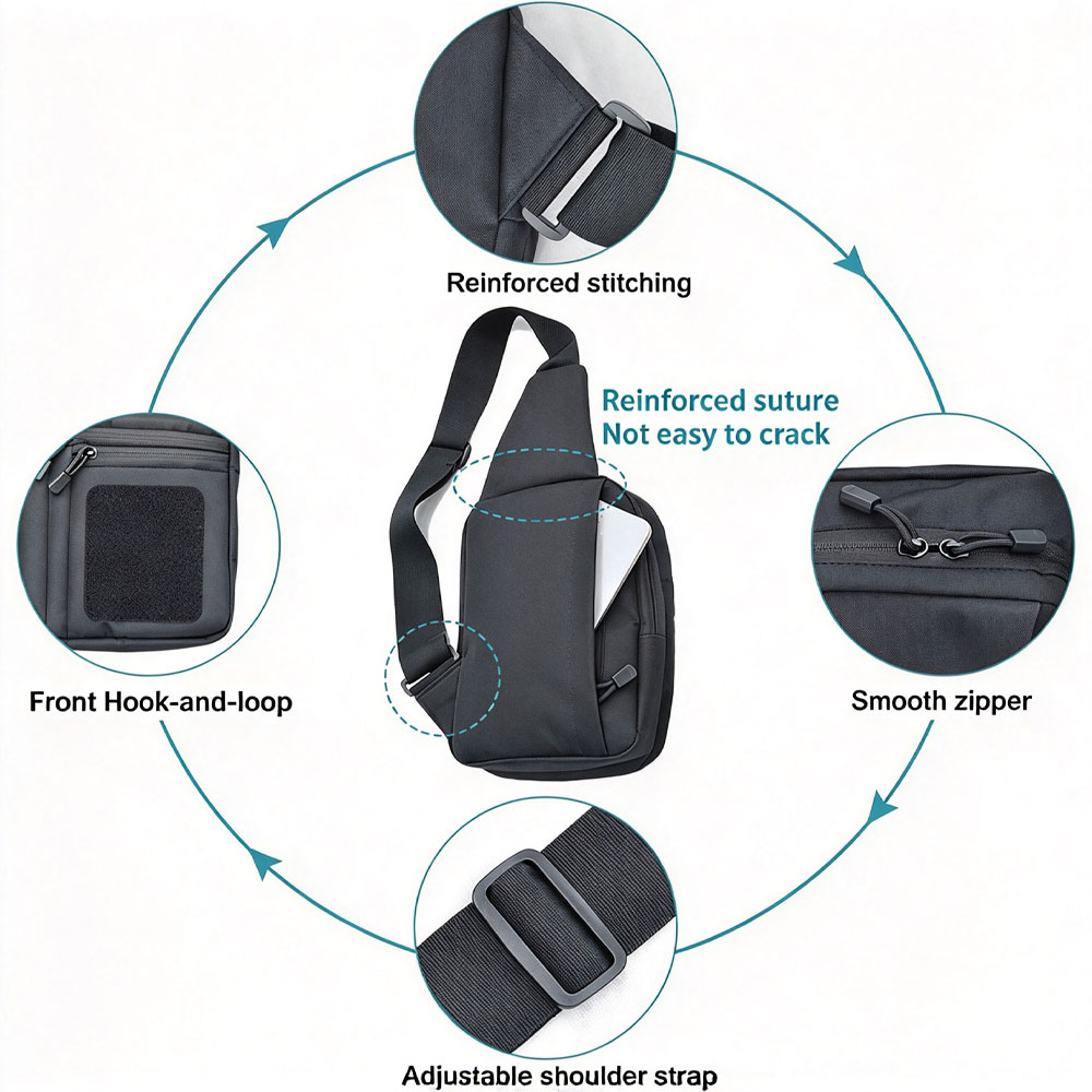 전술용 크로스백, 어깨에 메는 권총 가방, 은닉형 총기 - Edc Concealed Carry Sling Bag 리뷰 및 가격